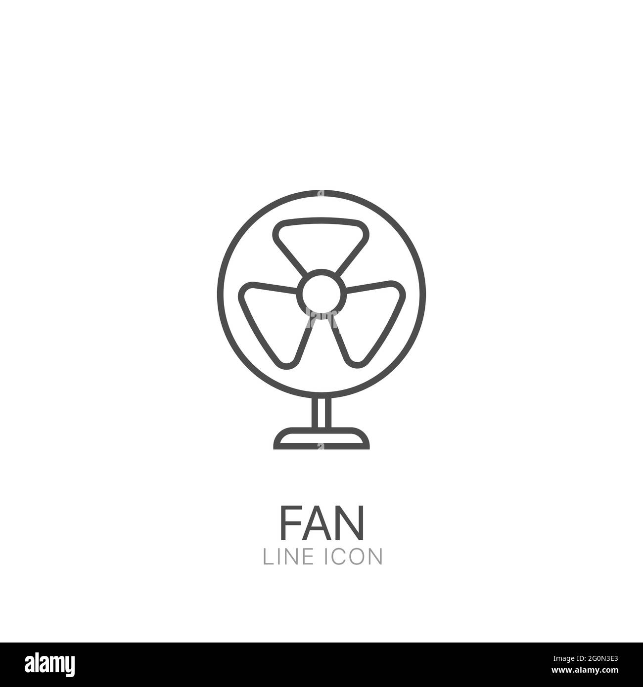 Fan engine line icon. Jet turbine sign. Ventilator symbol. Outline