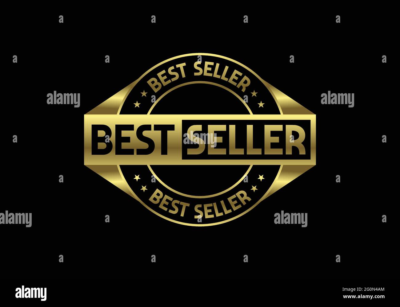 Best seller badge icon, Best seller award logo isolated, vector  Illustration Stock Vector