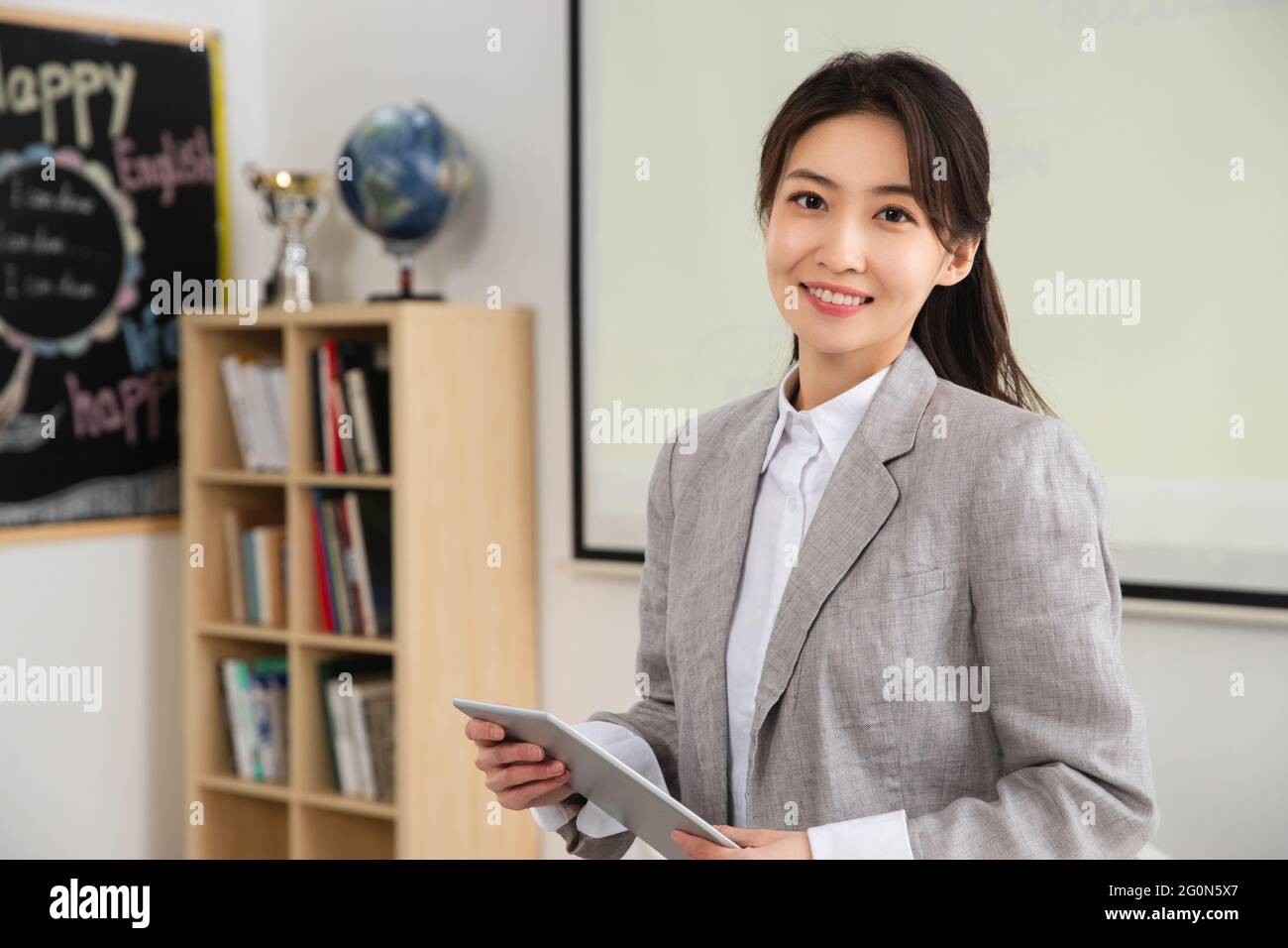 Young female teachers in the class Stock Photo