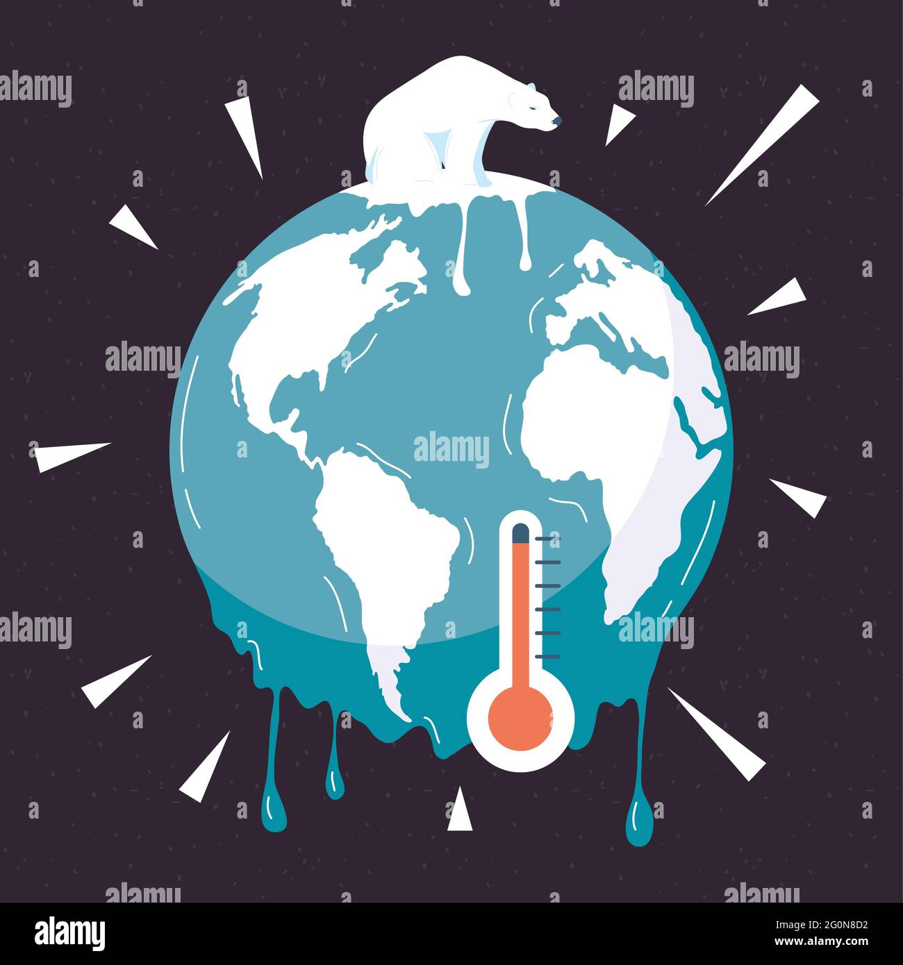 planet earth melting with bear polar Stock Vector Image & Art - Alamy