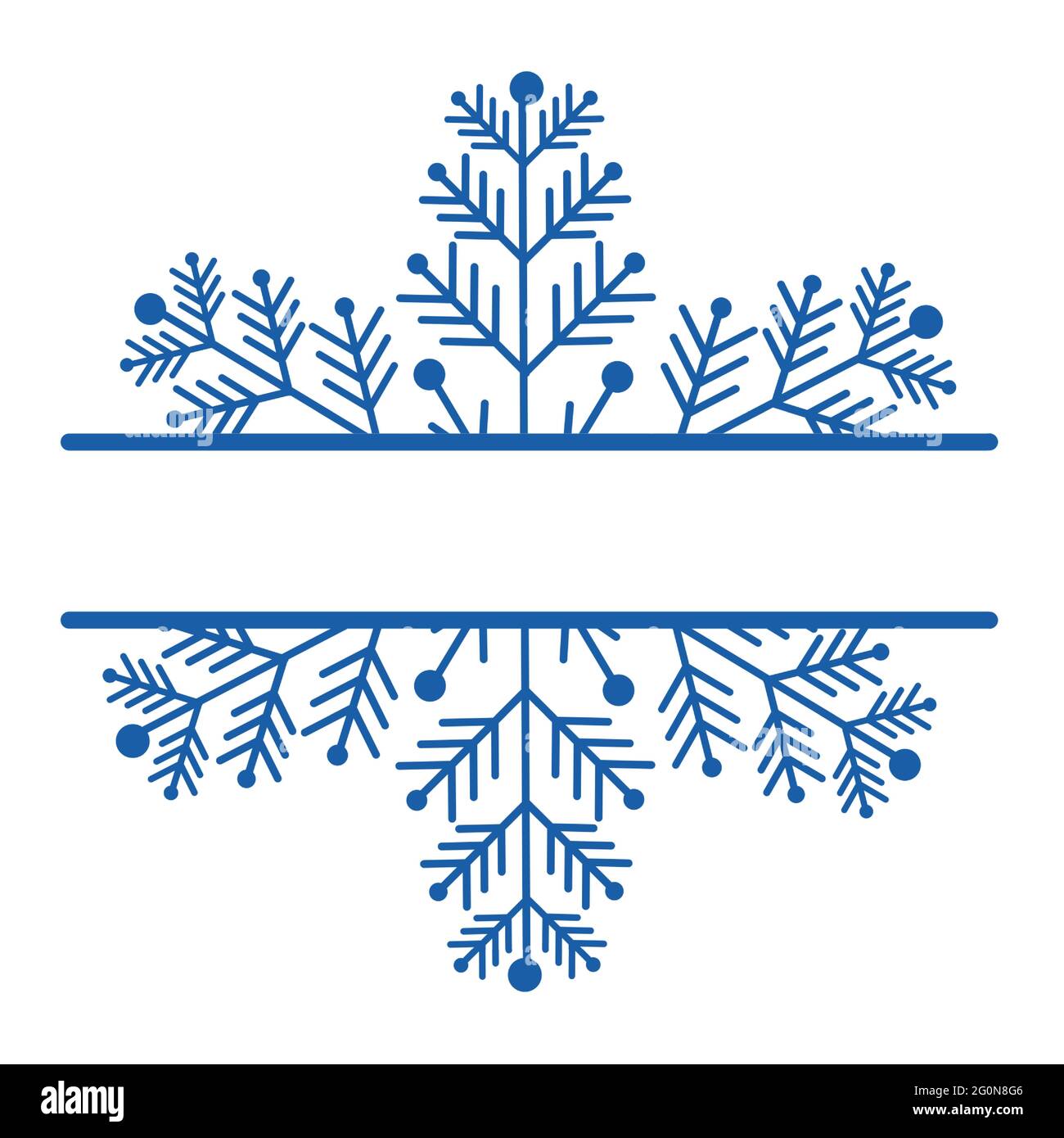 Decoration Snowflake Frame Monogram For Text Cutout Line Isolated On White Background Christmas Holidays Winter Symbol Greeting Vector Illust Stock Vector Image Art Alamy