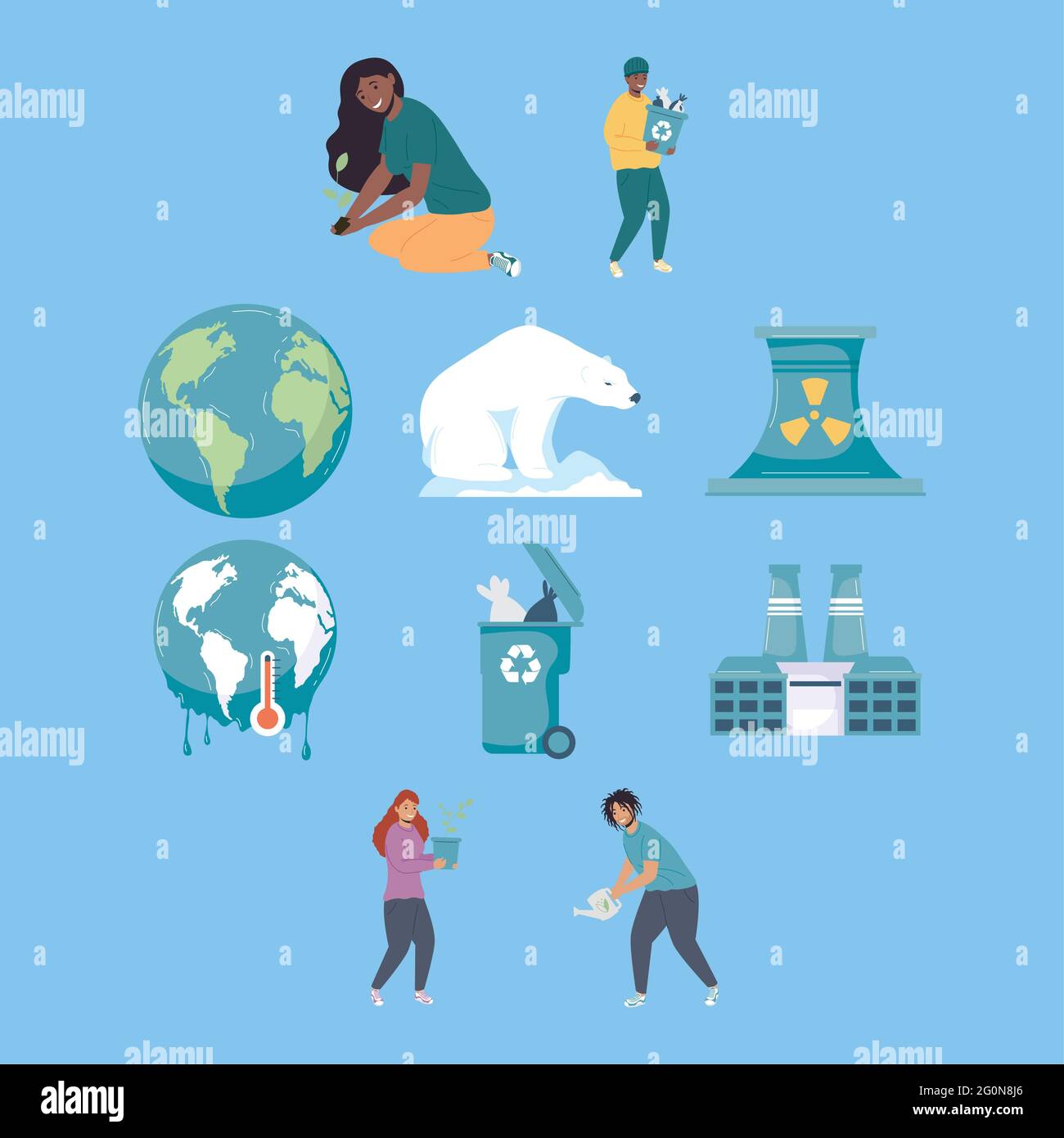 ten climate change set icons Stock Vector Image & Art - Alamy