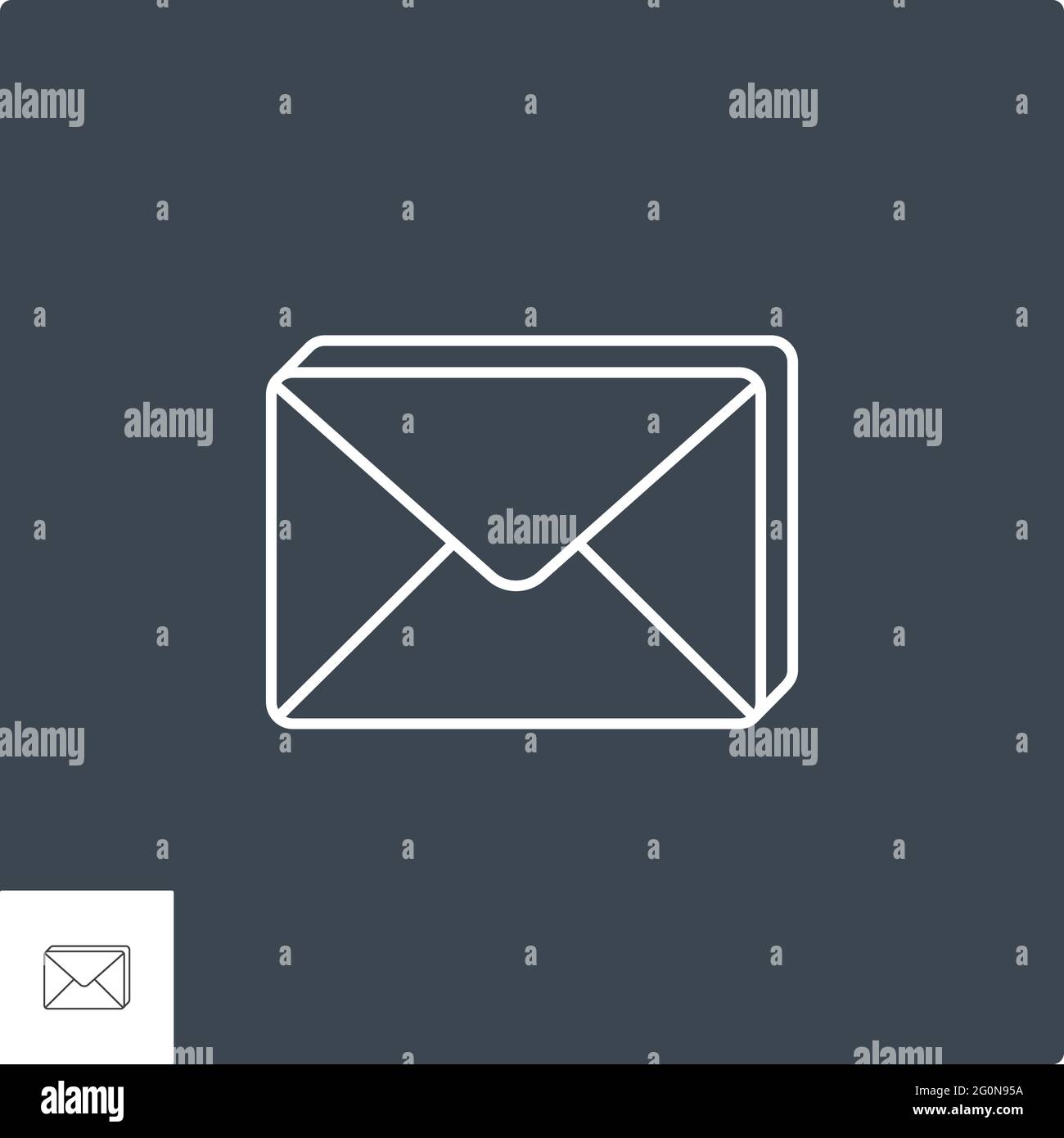 Mail Thin Line Vector Icon. Stock Vector