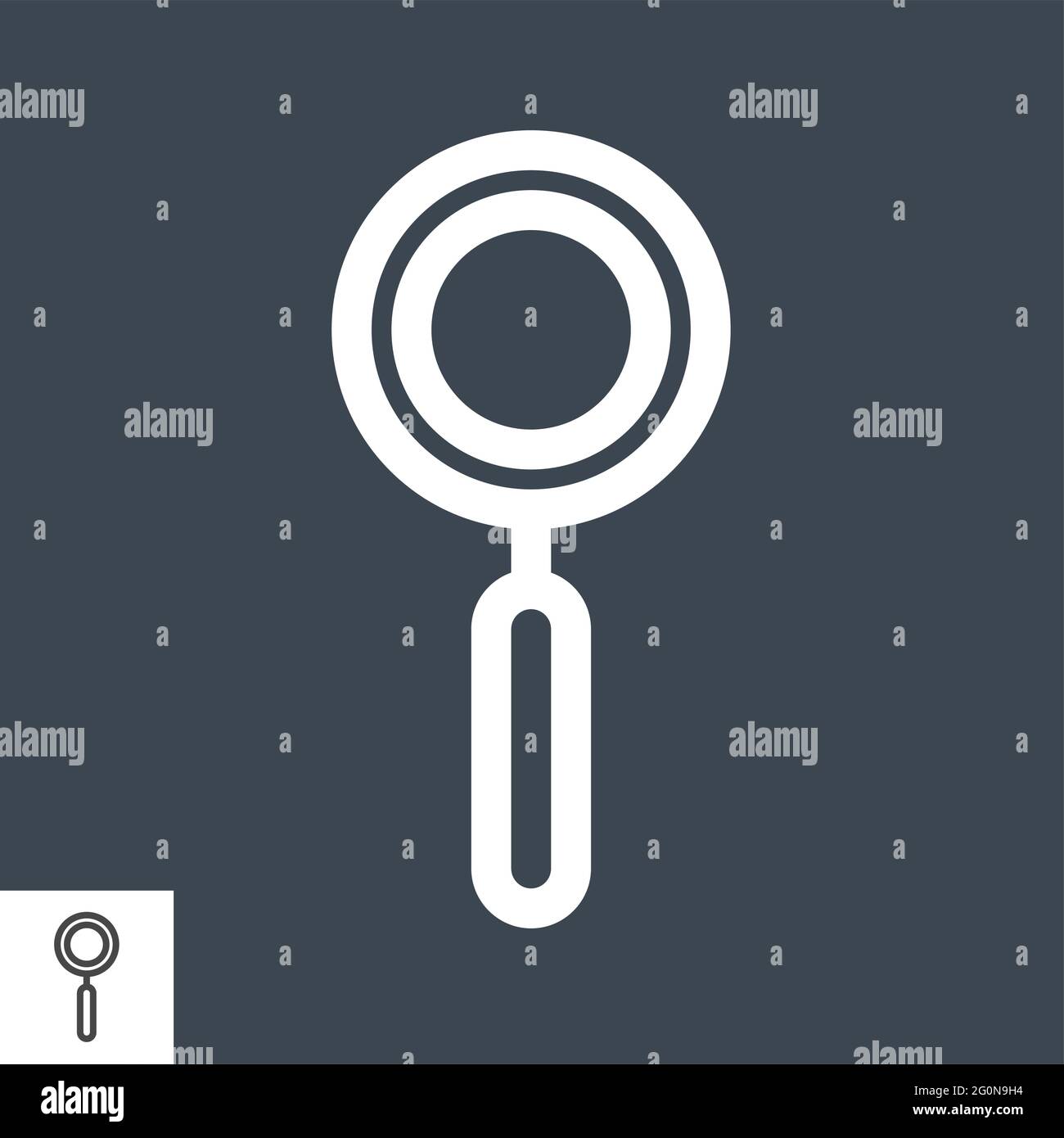 Search Thin Line Vector Icon Stock Vector