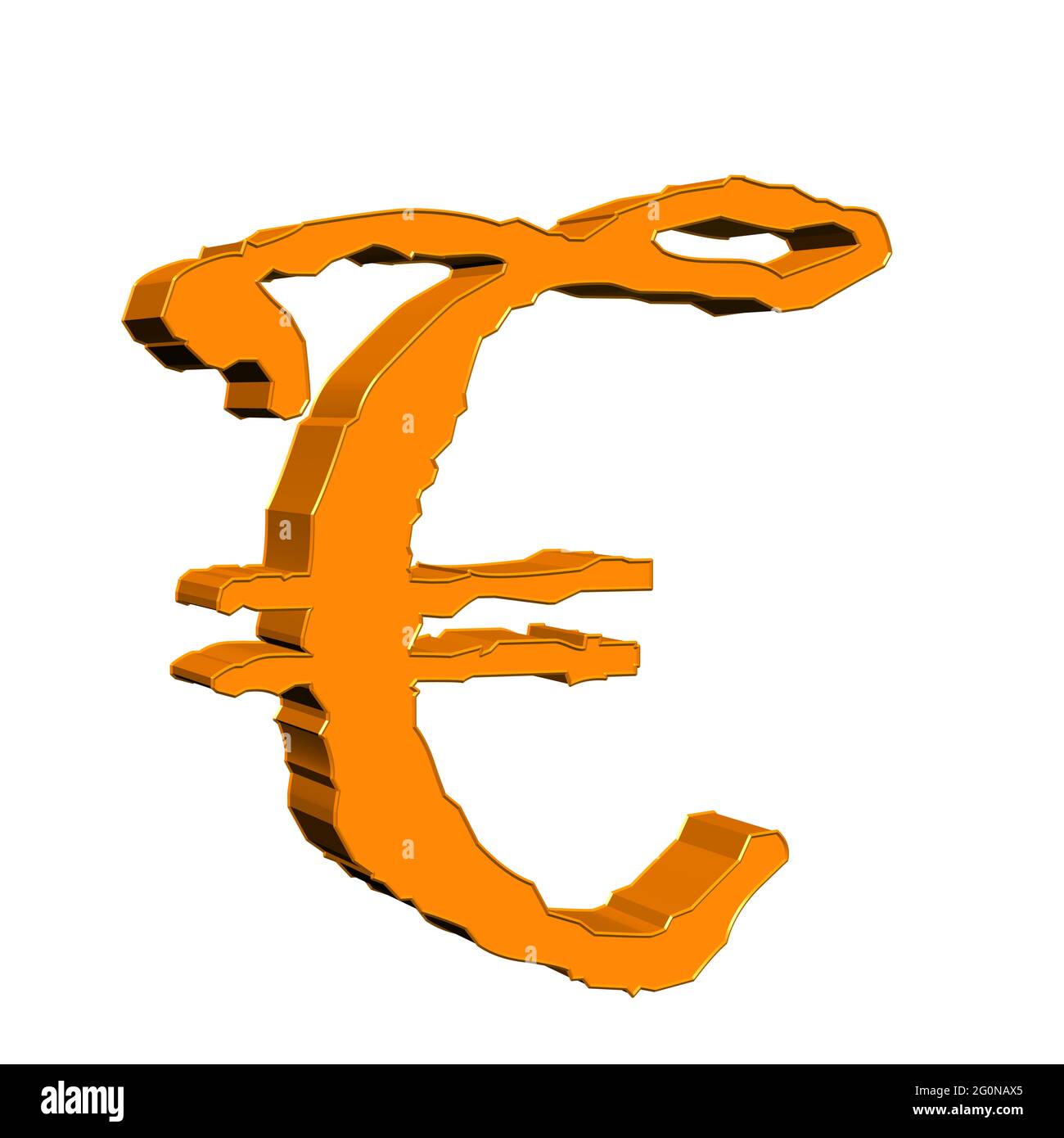 Euro sign against white background, 3D illustration Stock Photo - Alamy