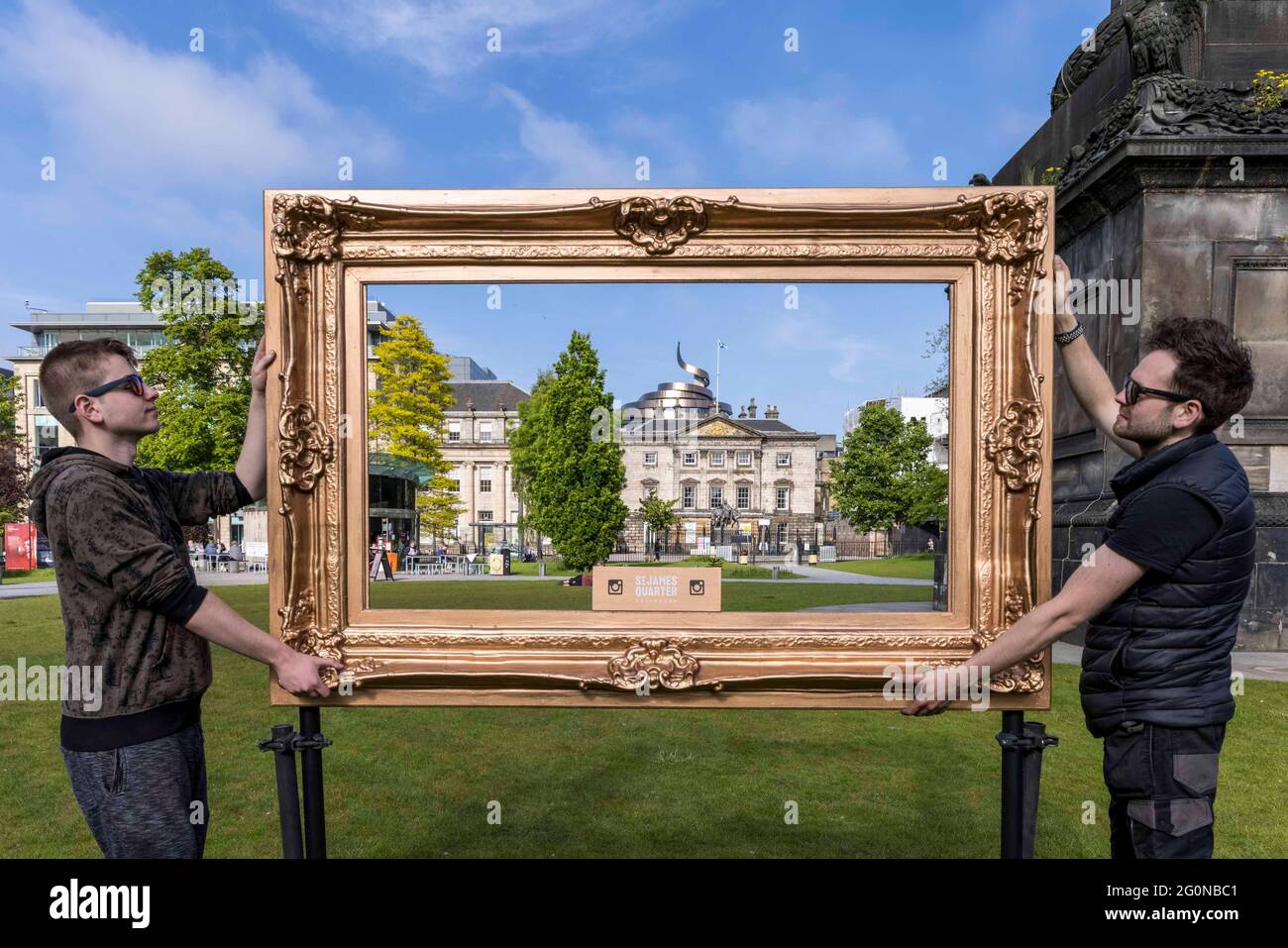 Edinburgh, United Kingdom. 02 June, 2021 Pictured Four picture frames