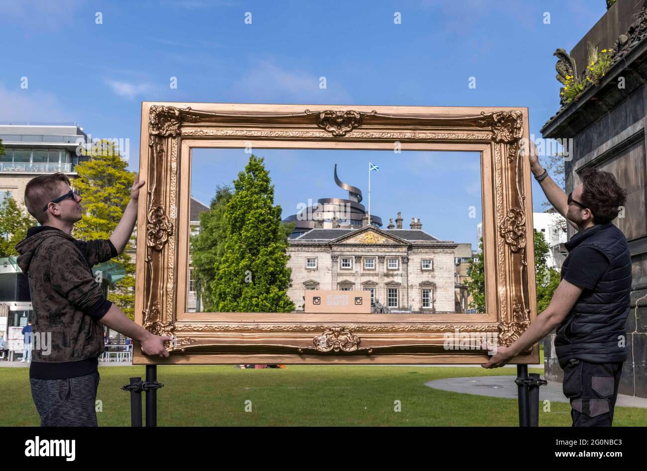 Edinburgh, United Kingdom. 02 June, 2021 Pictured Four picture frames