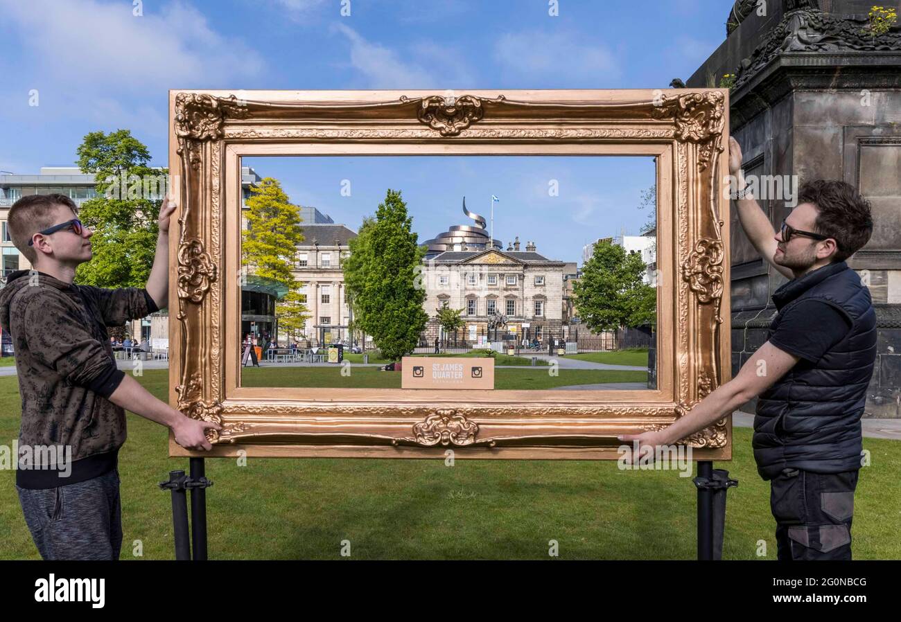 Edinburgh, United Kingdom. 02 June, 2021 Pictured Four picture frames