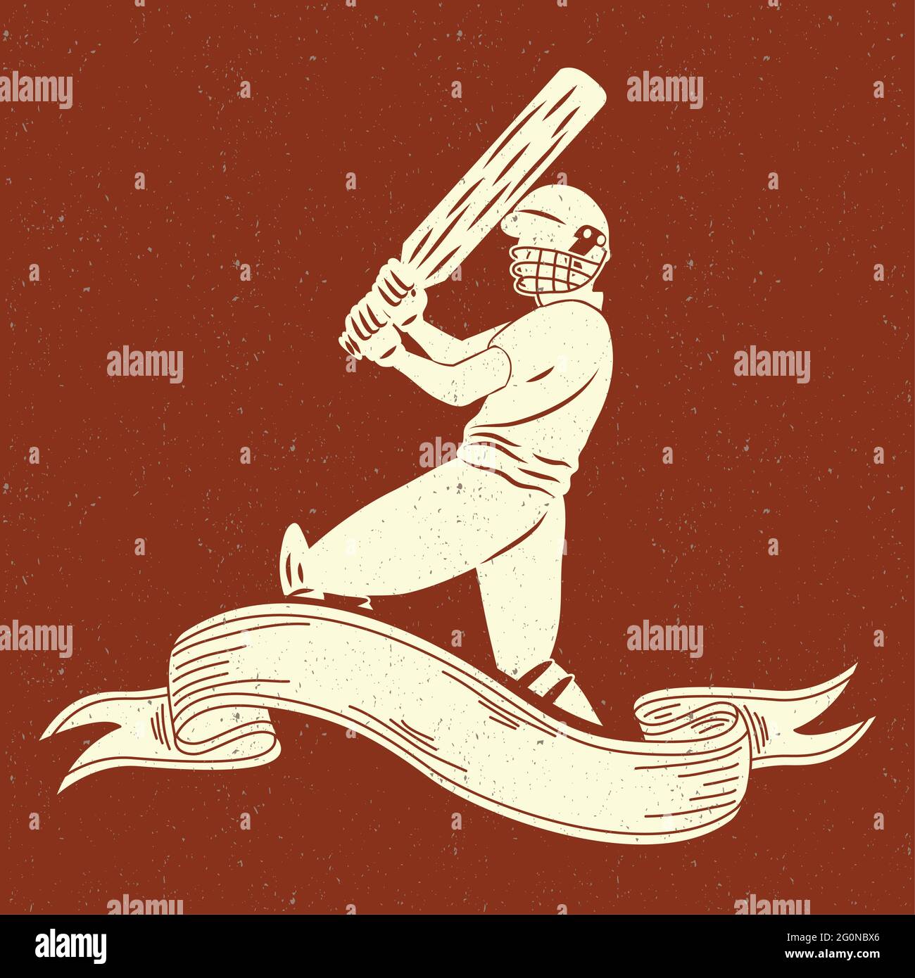 baseball player in ribbon classic icon Stock Vector Image & Art - Alamy