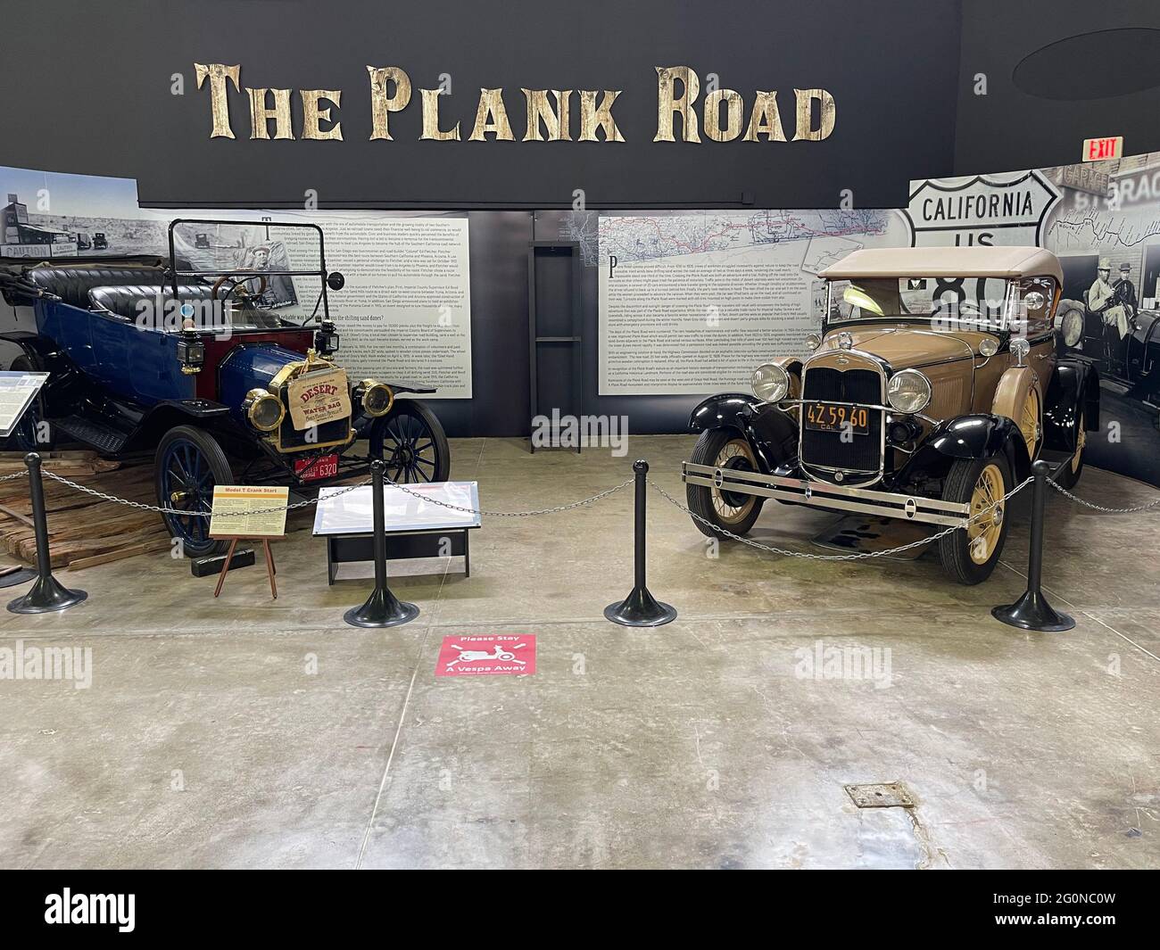 The Planko Road exhibition inside the San Diego Automotive Museum