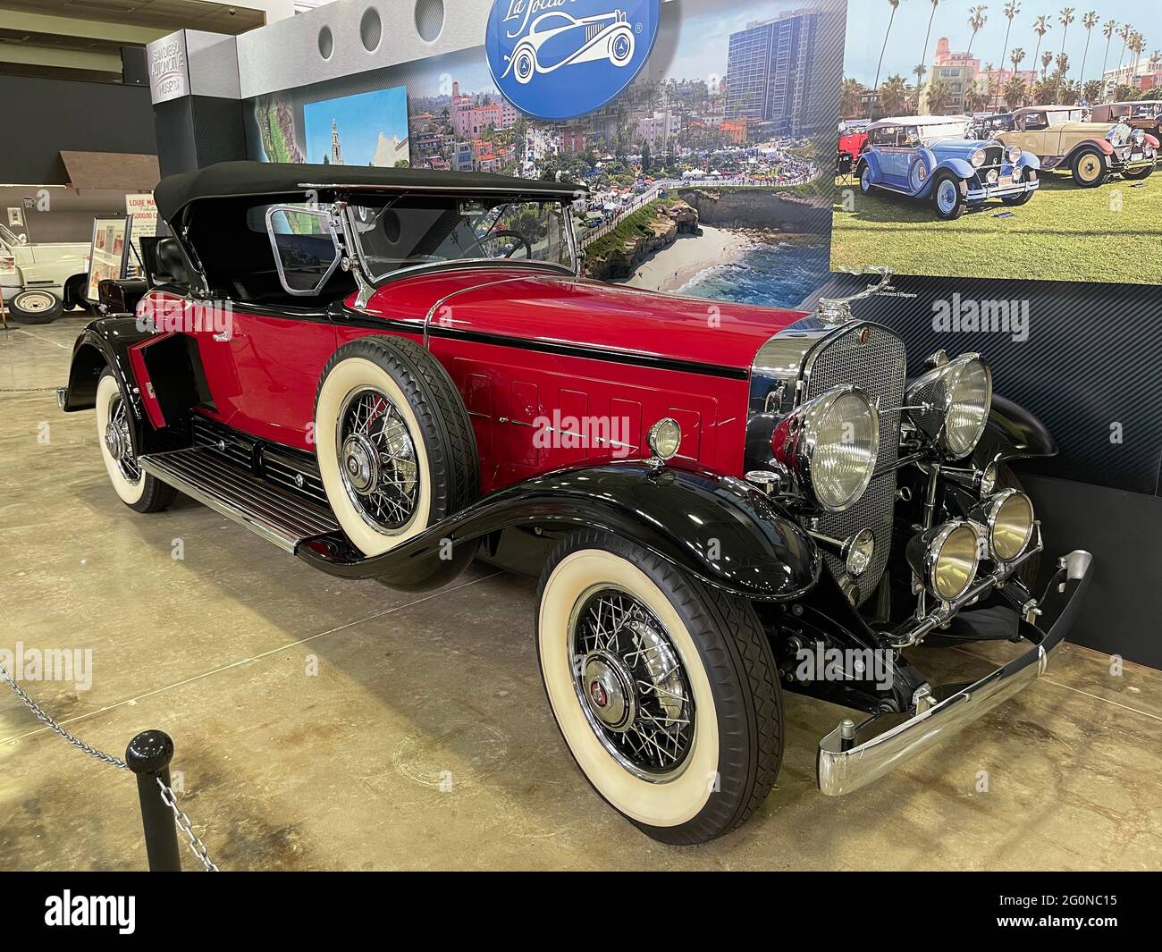 1931 Cadillac 452 exhibit inside the San Diego Automotive Museum