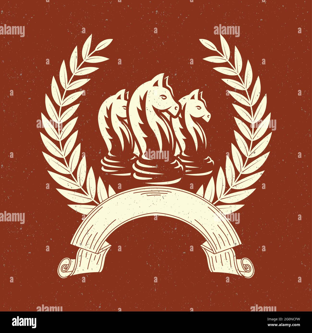 chess knights in ribbon classic icon Stock Vector Image & Art - Alamy