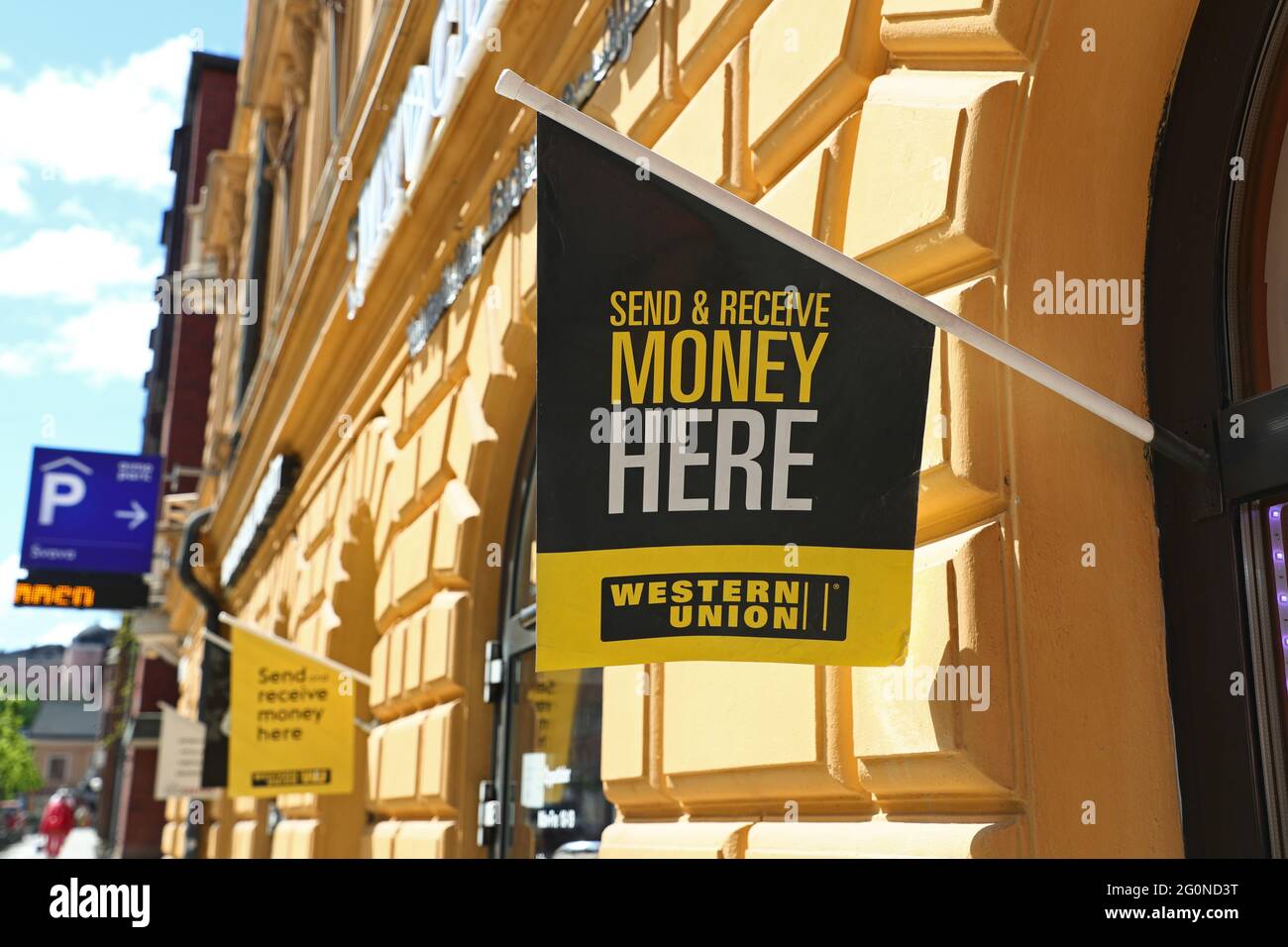 The Western Union Company in the city of Uppsala, Sweden Stock Photo - Alamy