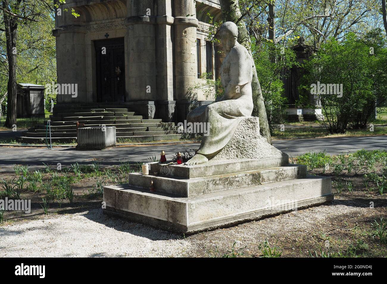 Tomb of Endre (Andrew) Ady (poet), Kerepesi Cemetery (Fiume Road National Graveyard), 8th District, Budapest, Hungary, Magyarország, Europe Stock Photo
