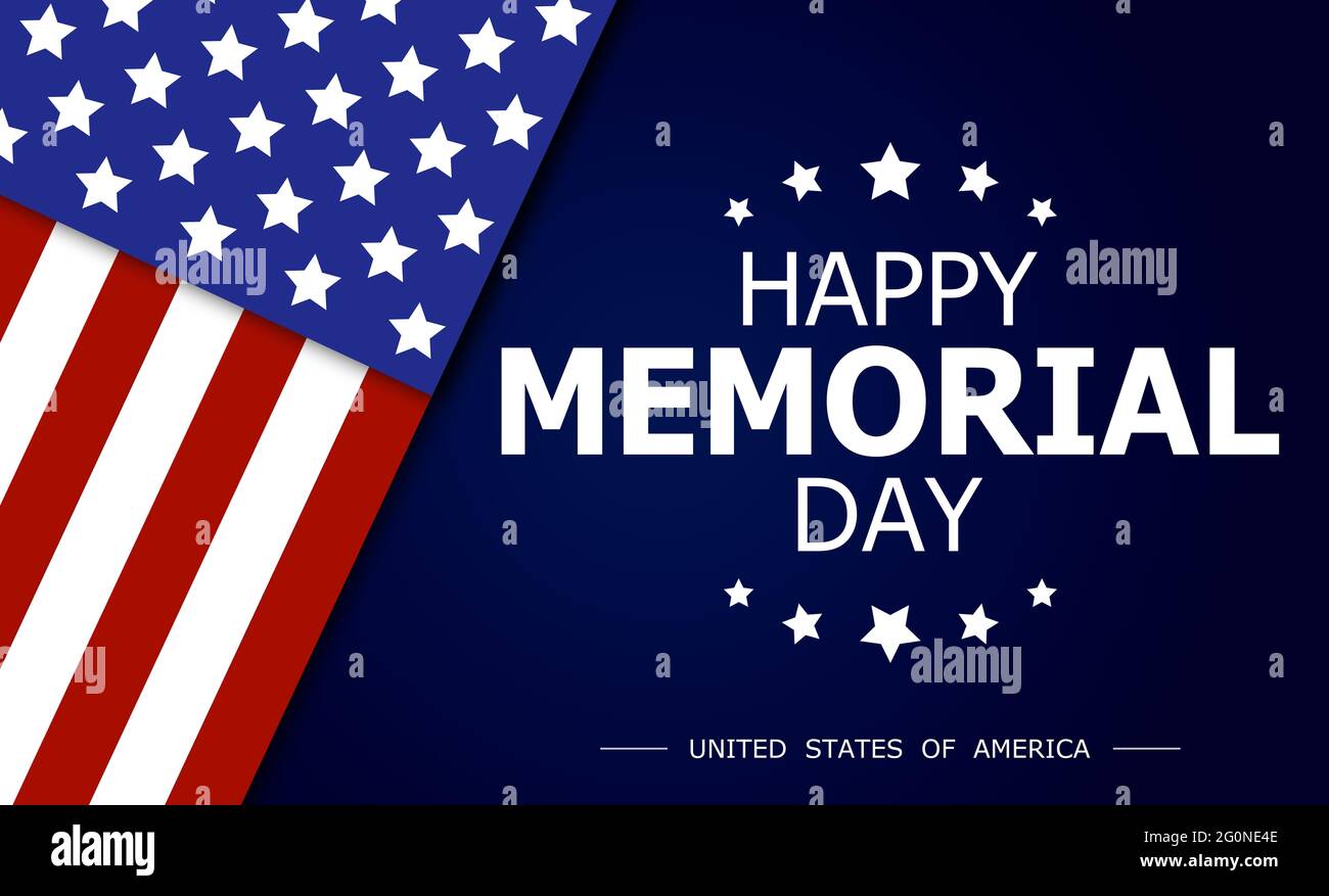 Illustration of US Memorial Day celebration background banner or