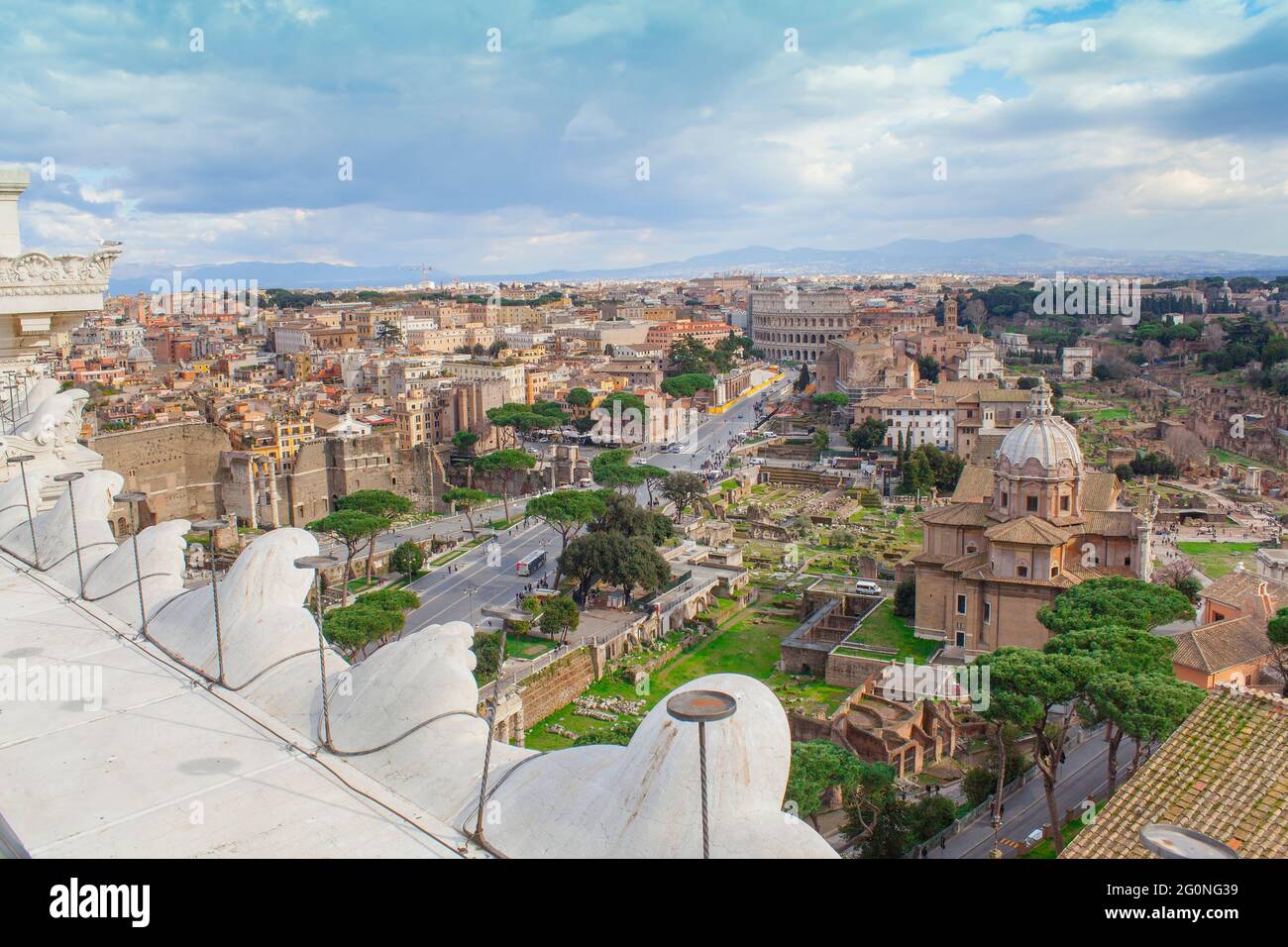 cityscape of Rome city, Italy. aerial view Stock Photo - Alamy
