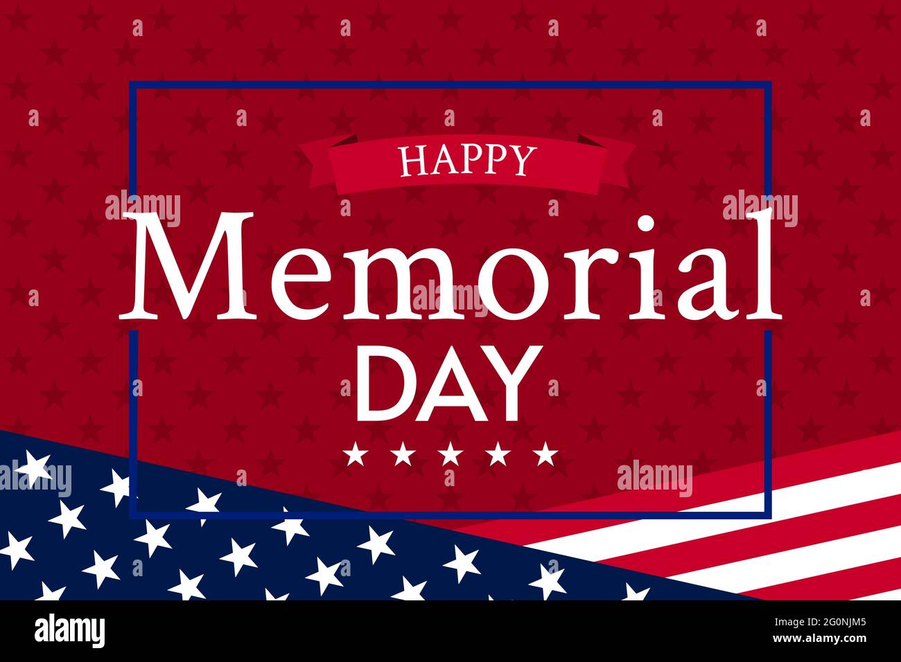 Vector Of Us Memorial Day Celebration Background Banner Or Greeting Card With Text And Usa Flag