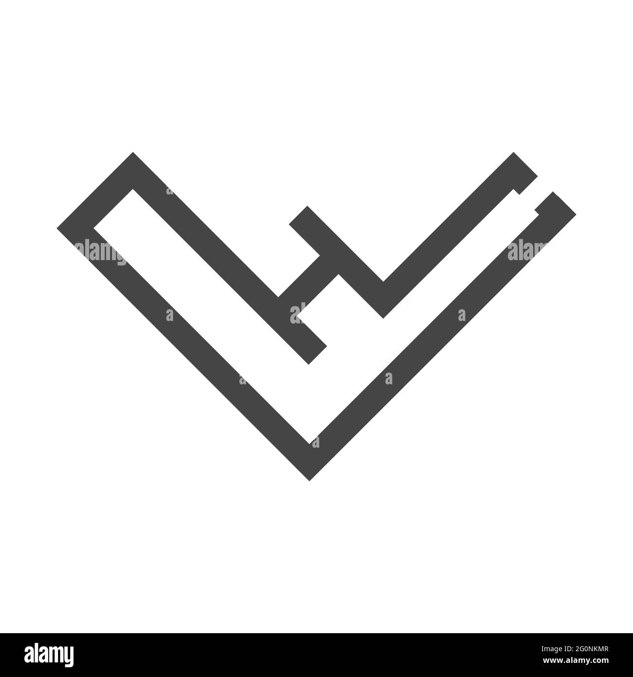 Hv Vh V And H Abstract Initial Monogram Letter Alphabet Logo Design