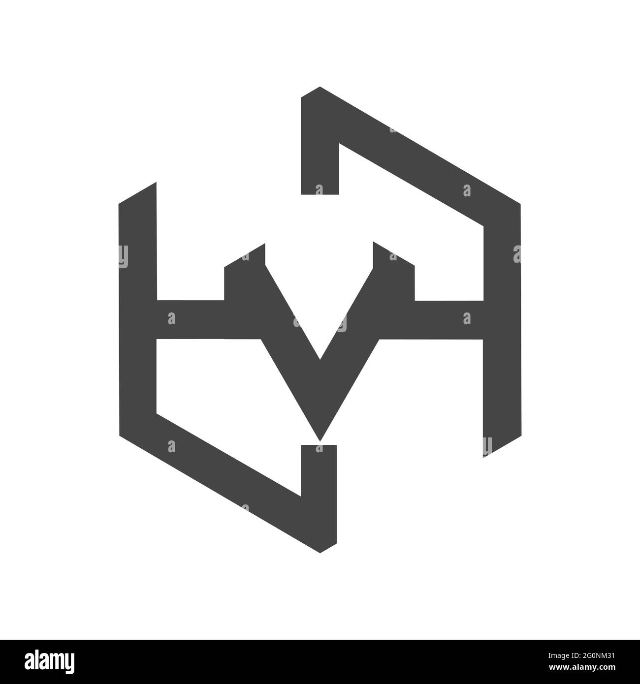 HV, VH, V AND H Abstract initial monogram letter alphabet logo design Stock Vector