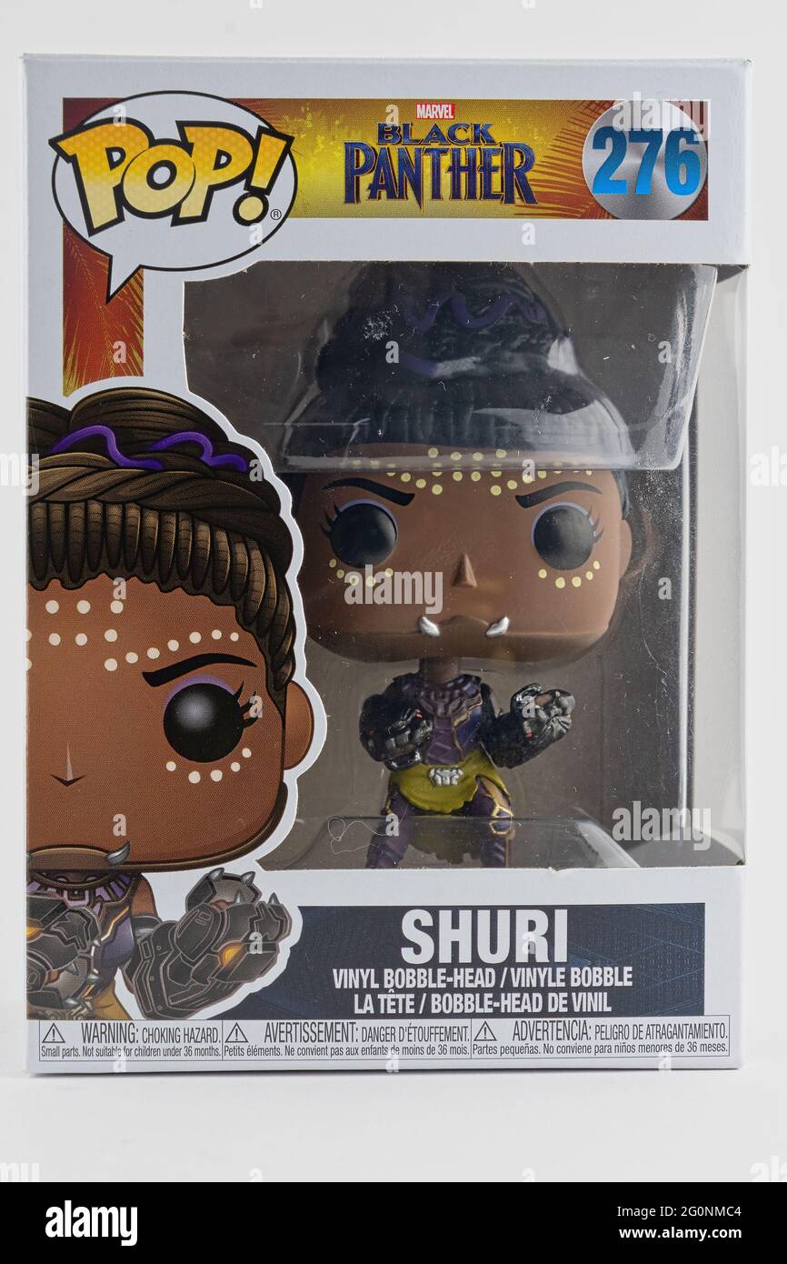 Shuri Funko Pop figurine Stock Photo 
