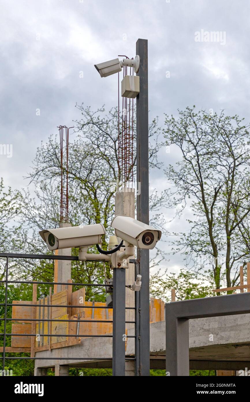CCTV Cameras at Construction Site Security Surveillance Protection