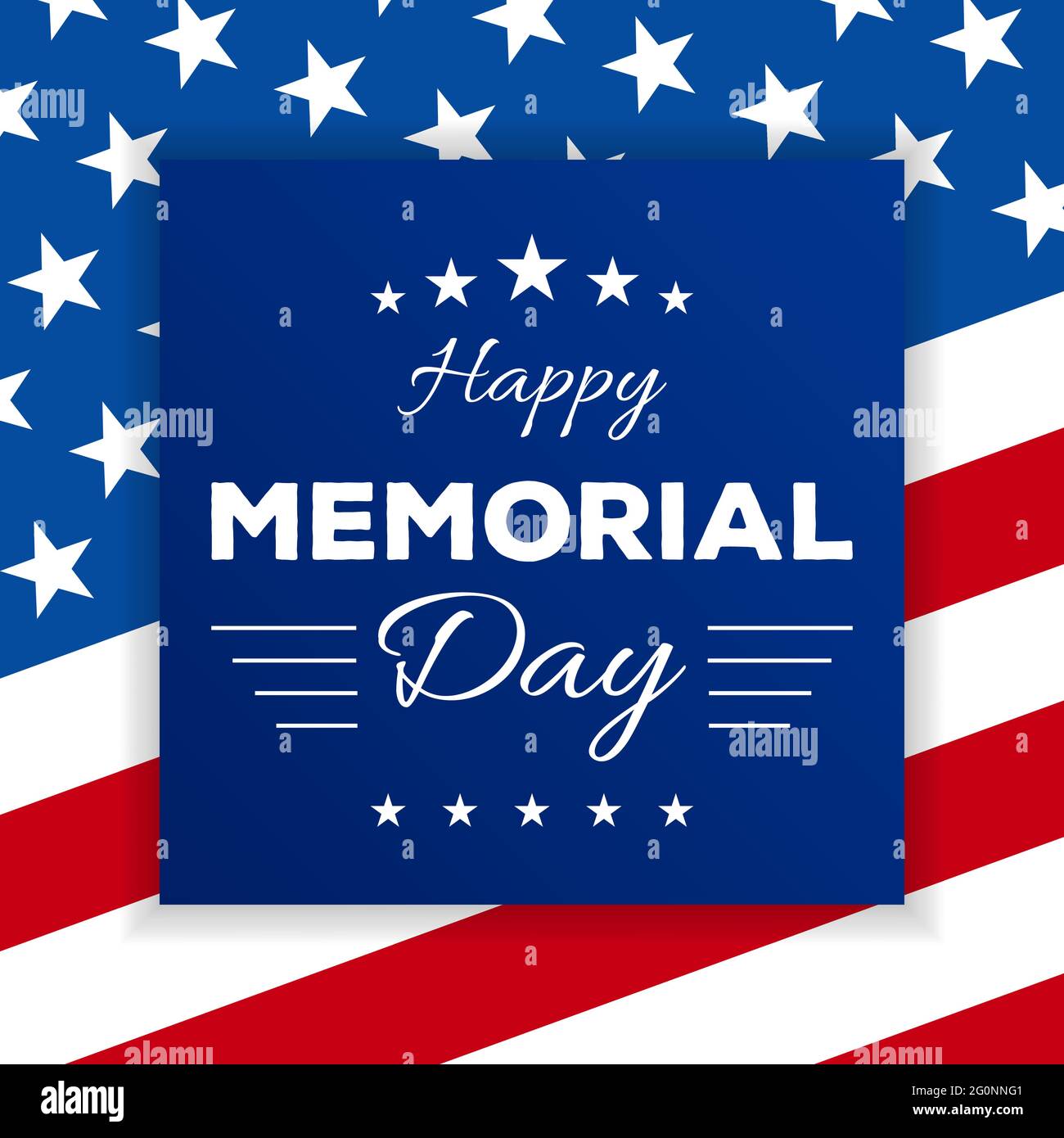 Vector of US Memorial Day celebration background banner or greeting