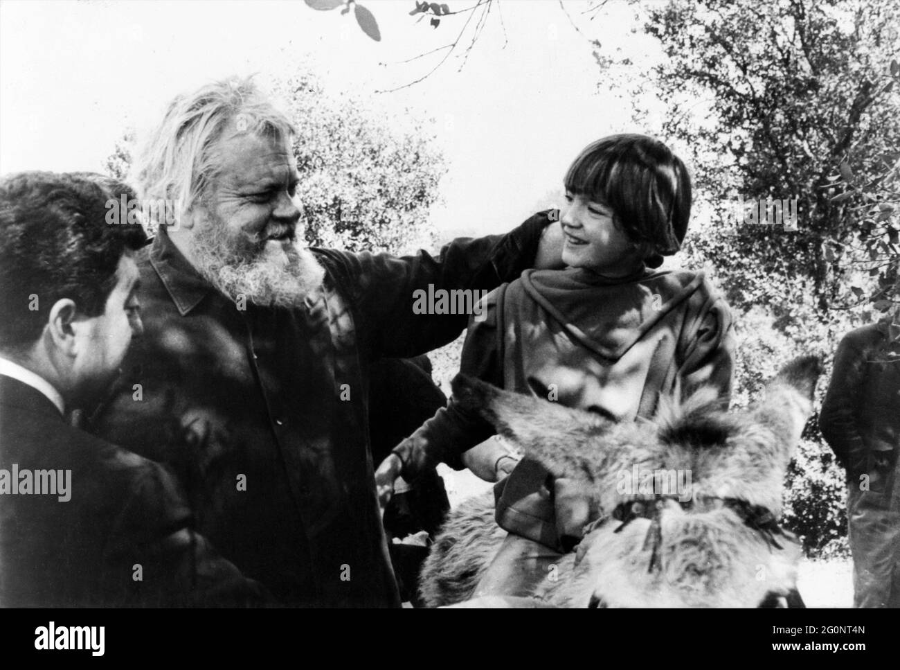 ORSON WELLES and his Daughter BEATRICE WELLES in costume as Falstaff's