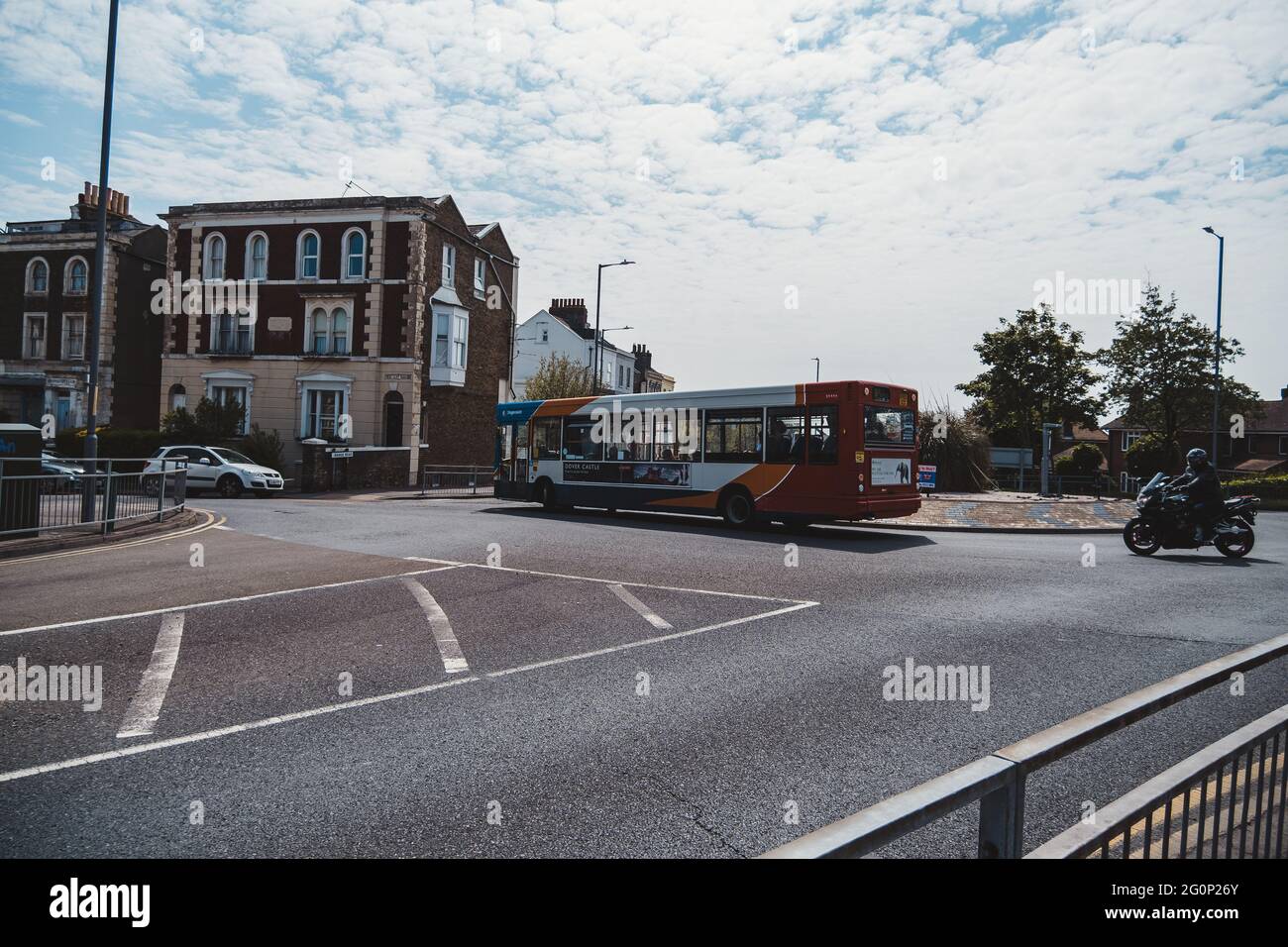 Ramsgate, Kent | UK -  2021.05.29: Bus on the rout on Sunday morning Stock Photo