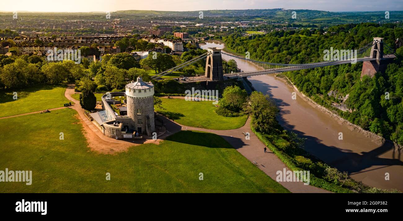 Clifton suspension bridge drone hi-res stock photography and images - Alamy