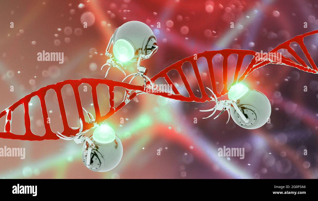 Nanorobotics is an emerging technology field creating machines or robots whose components are at or near the scale of a nanometer. Nanotechnologies Stock Photo