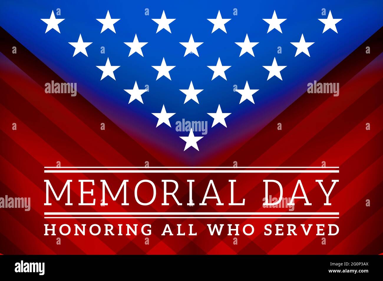 Illustration of US Memorial Day celebration background banner or