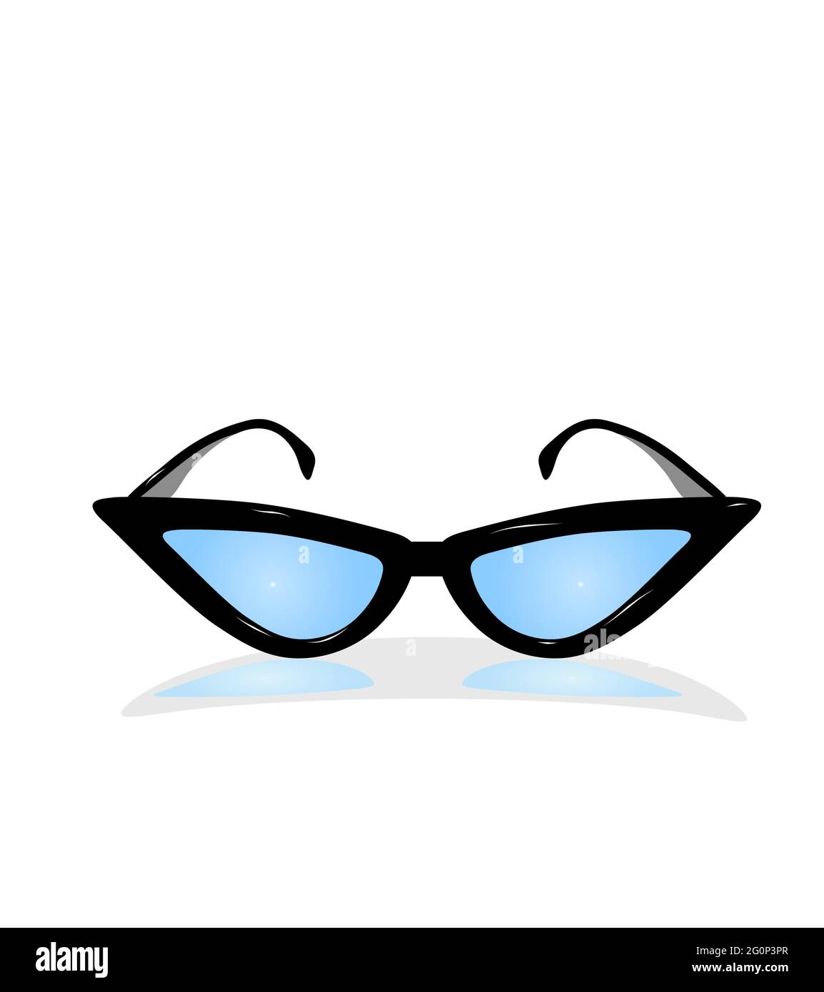 vintage sunglasses isolated on white background Stock Vector
