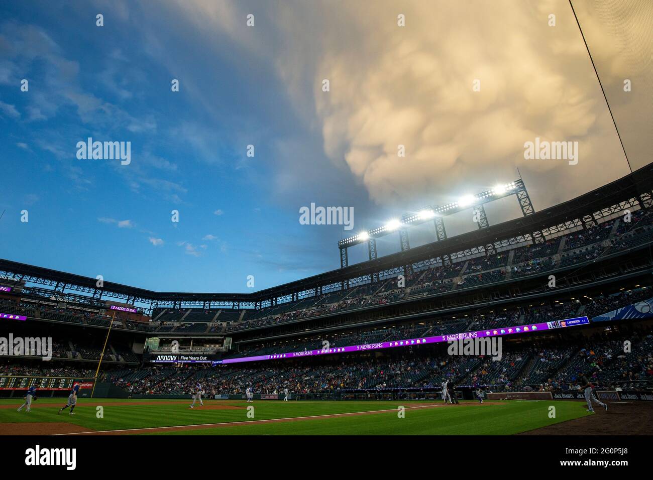 Field Games Coors field storm hi-res stock photography and images - Alamy