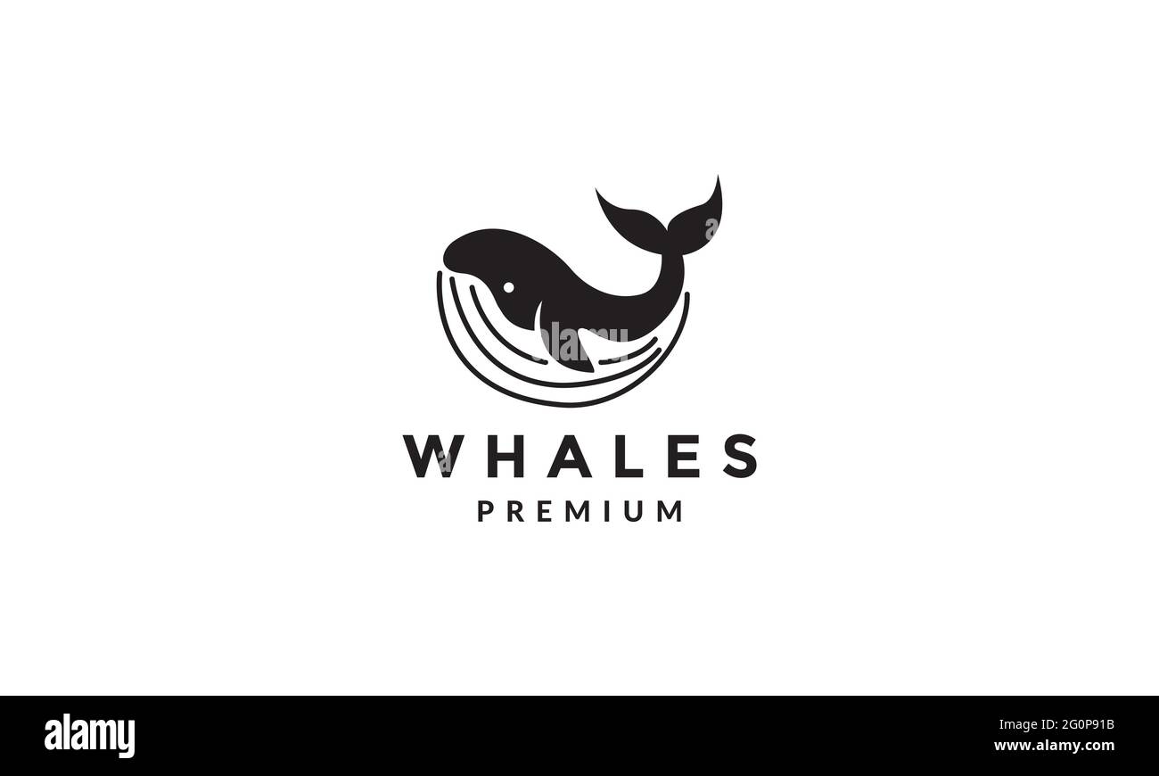 blue whale modern logo symbol vector icon illustration graphic design ...