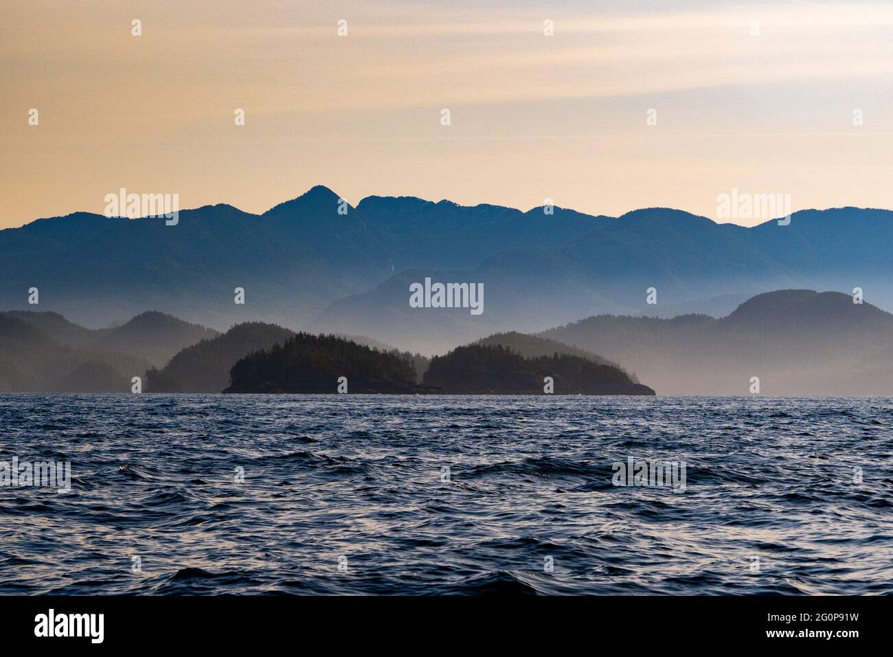 Nootka sound bay in the Pacific Northwest Coast of Canada. Stock Photo