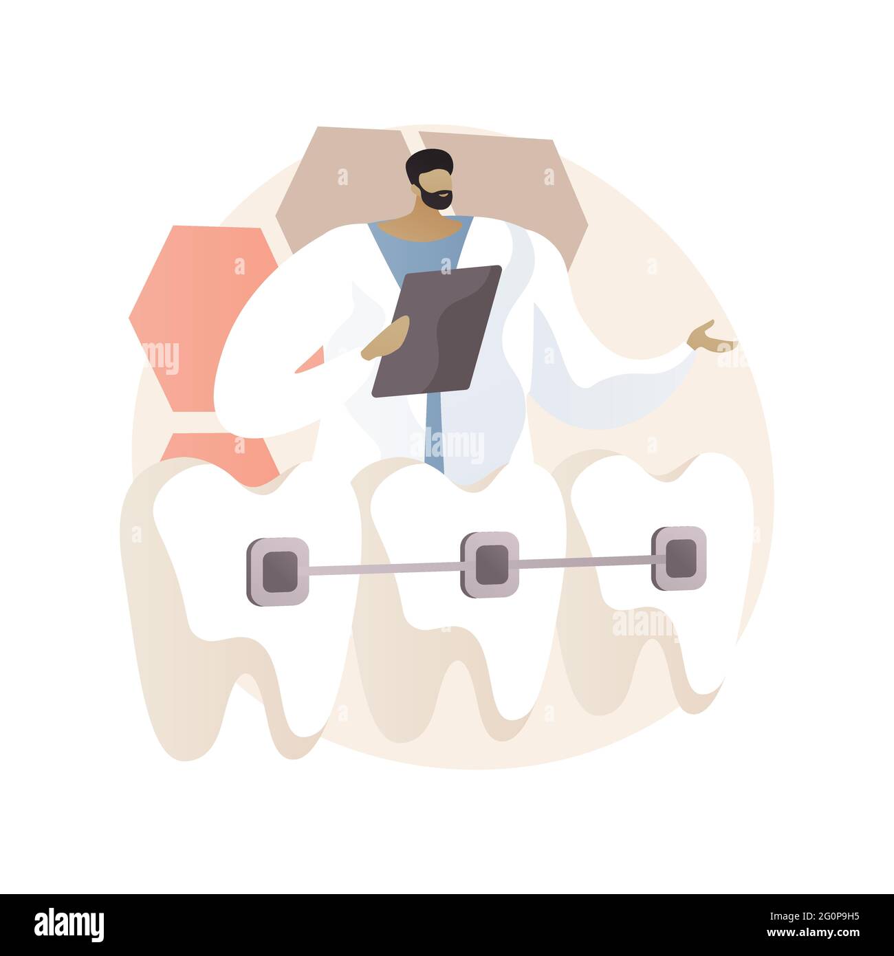 Orthodontic services abstract concept vector illustration. Stock Vector