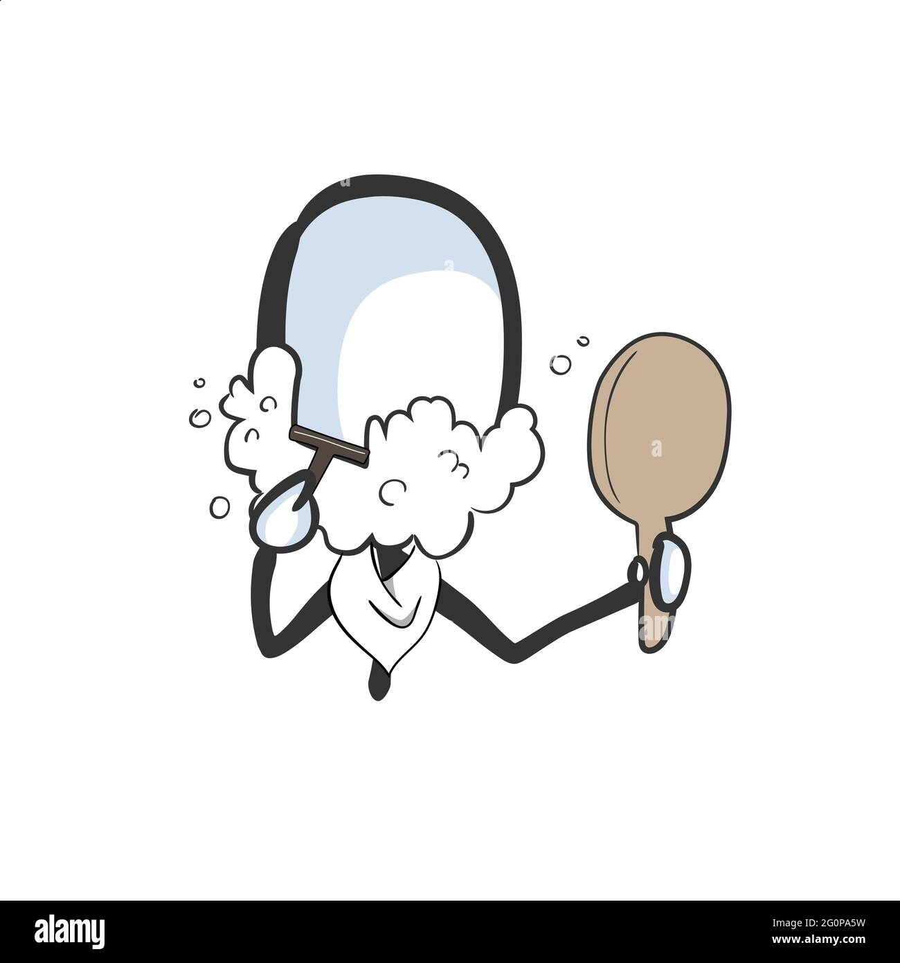 Hand shaving foam Stock Vector Images Alamy