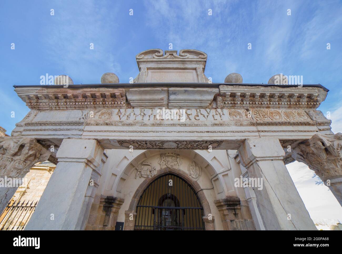 Chapel of Santa Eulalia Basilica in Merida. A showcase of the town twenty centuries of history, Extremadura, Spain Stock Photo