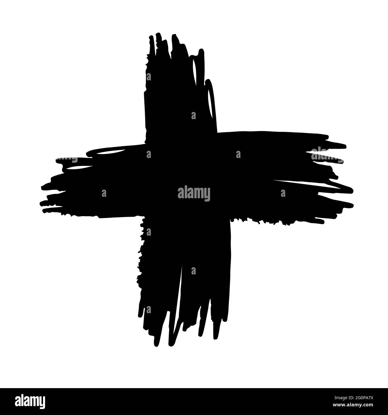 Black blotted cross. Vector illustration Stock Vector Image & Art Alamy