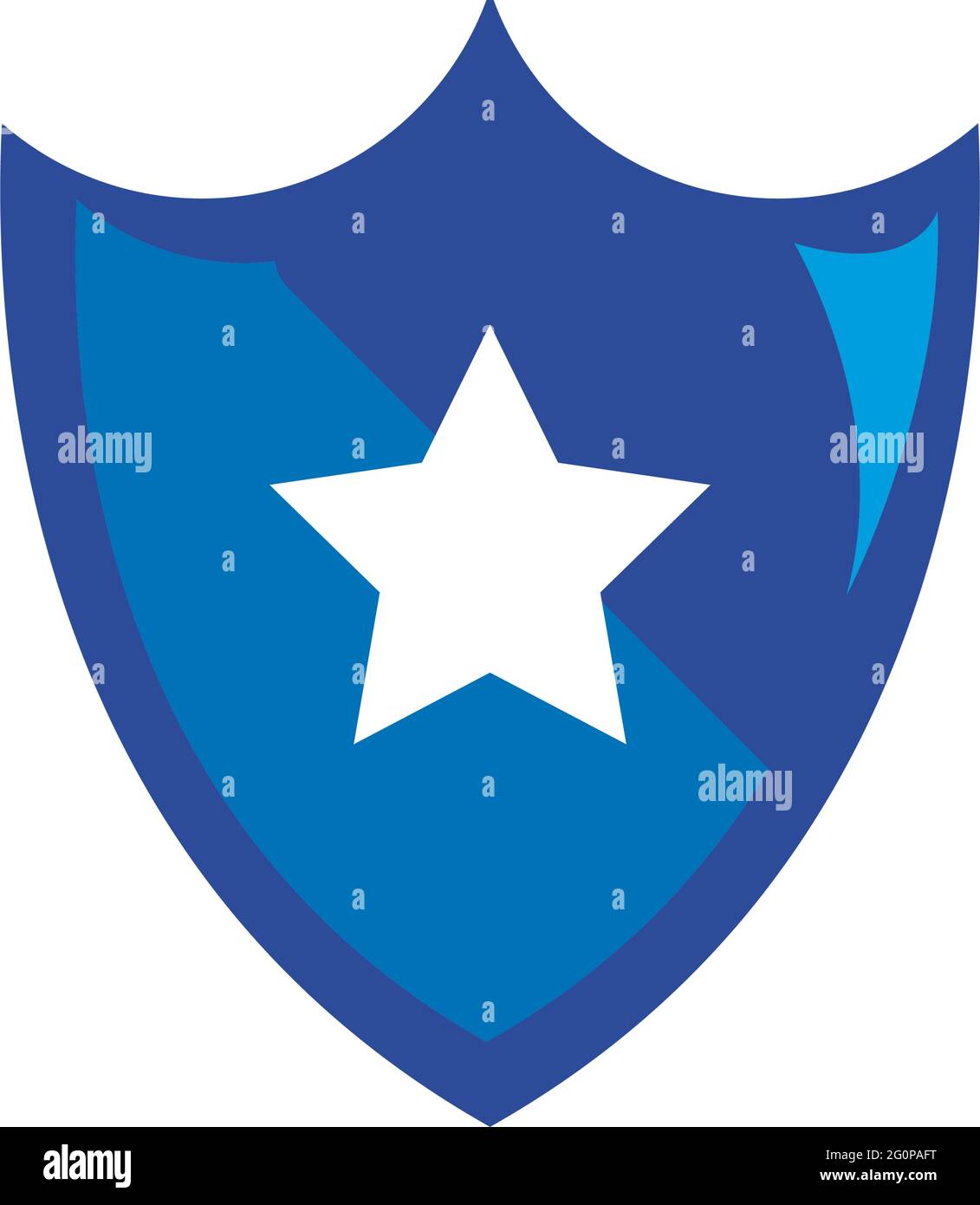 Shield with star on white background Stock Vector Image & Art - Alamy