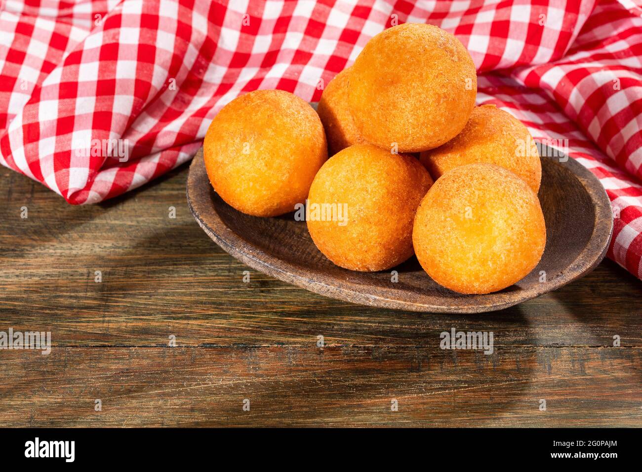 Colombian buñuelos, cheese balls and corn flour Stock Photo