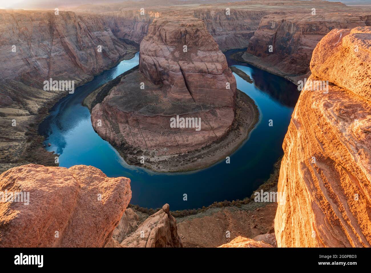 Horseshoe Bend at Sunset, Page, Arizona, USA Stock Photo Alamy