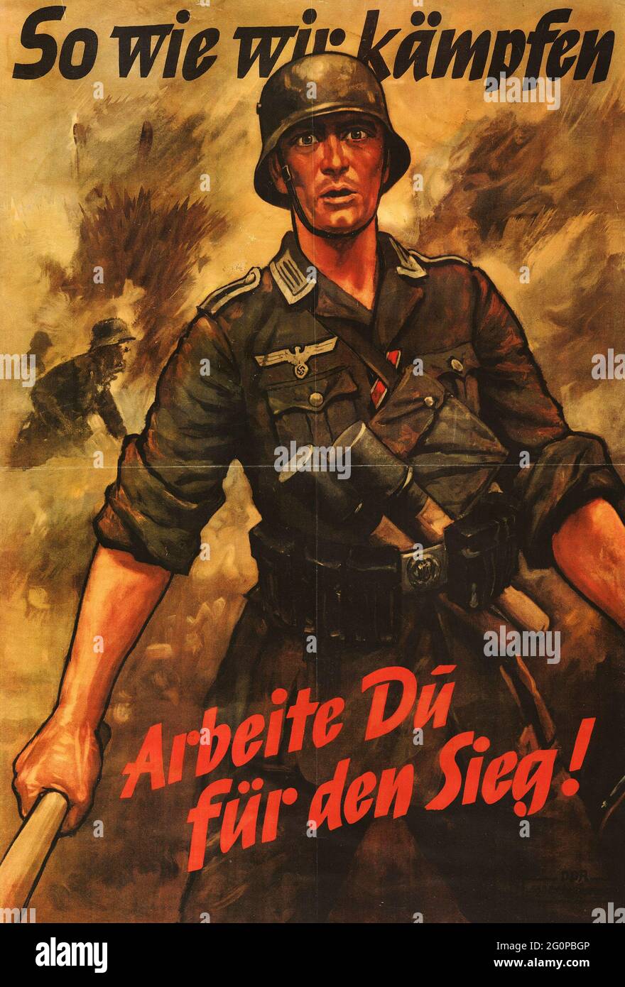 WW2 German Work for Victory as We Fight Poster 