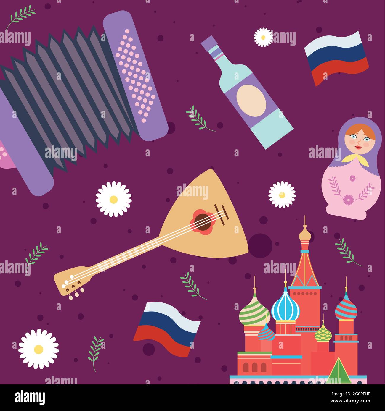 Russian traditional set icons pattern Stock Vector Image & Art - Alamy