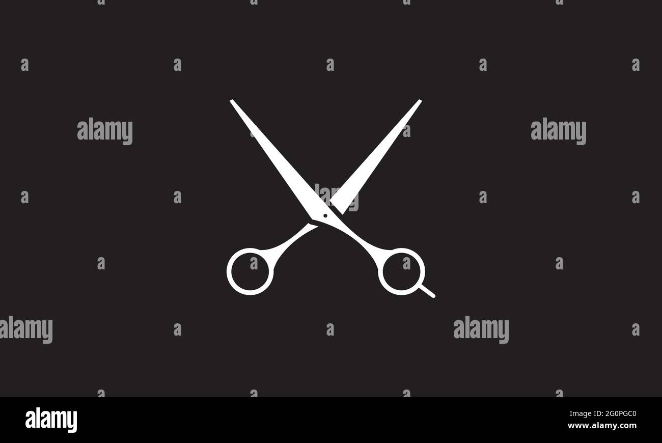 simple silhouette scissor logo symbol icon vector graphic design ...