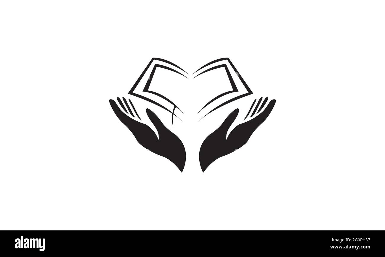 muslim hand pray with quran  logo symbol vector icon illustration graphic design Stock Vector