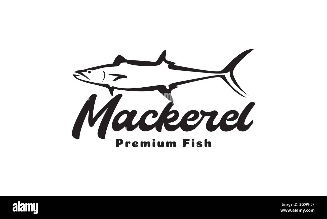 modern shape fish mackerel logo vector symbol icon design graphic