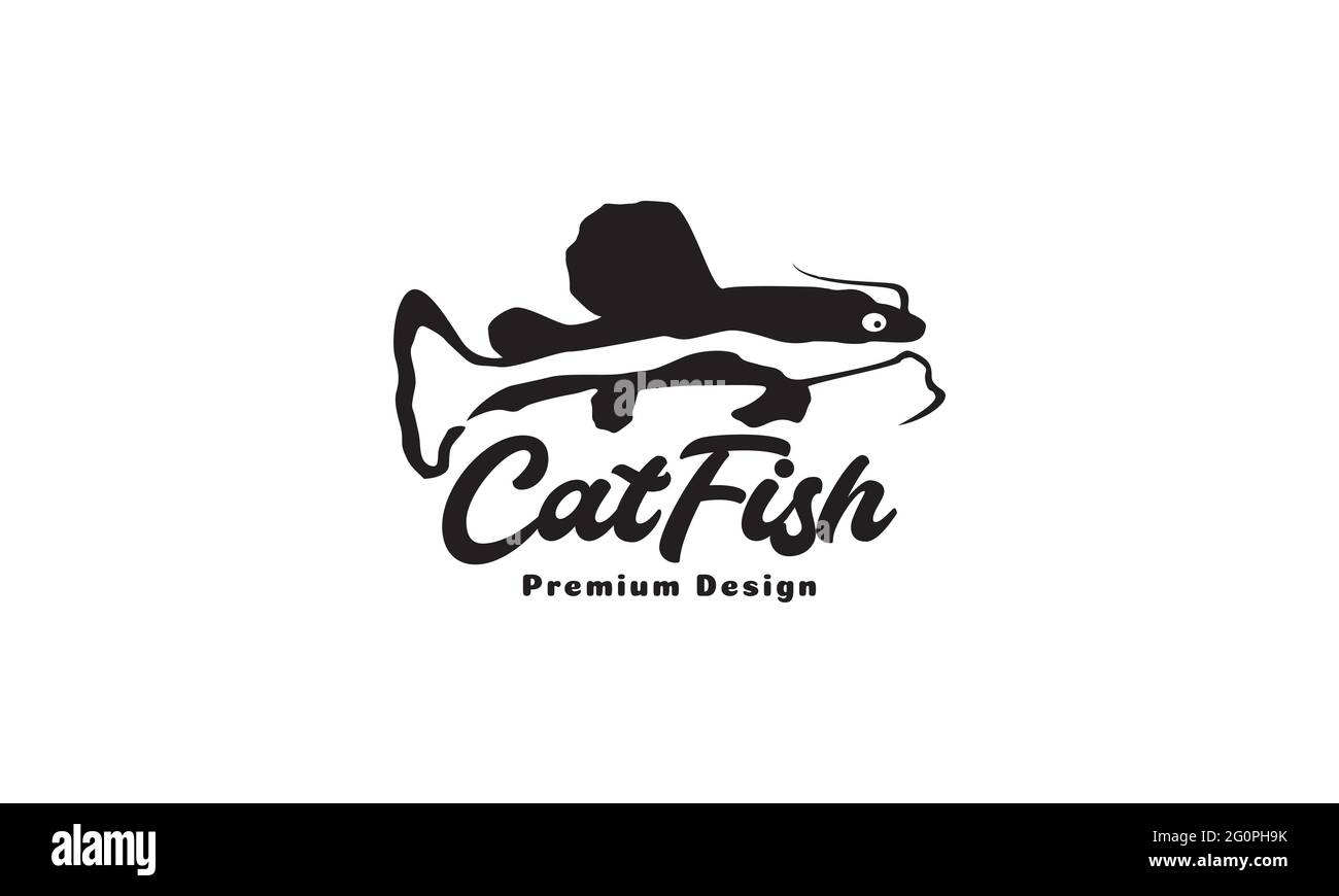 modern shape fish catfish logo vector symbol icon design graphic