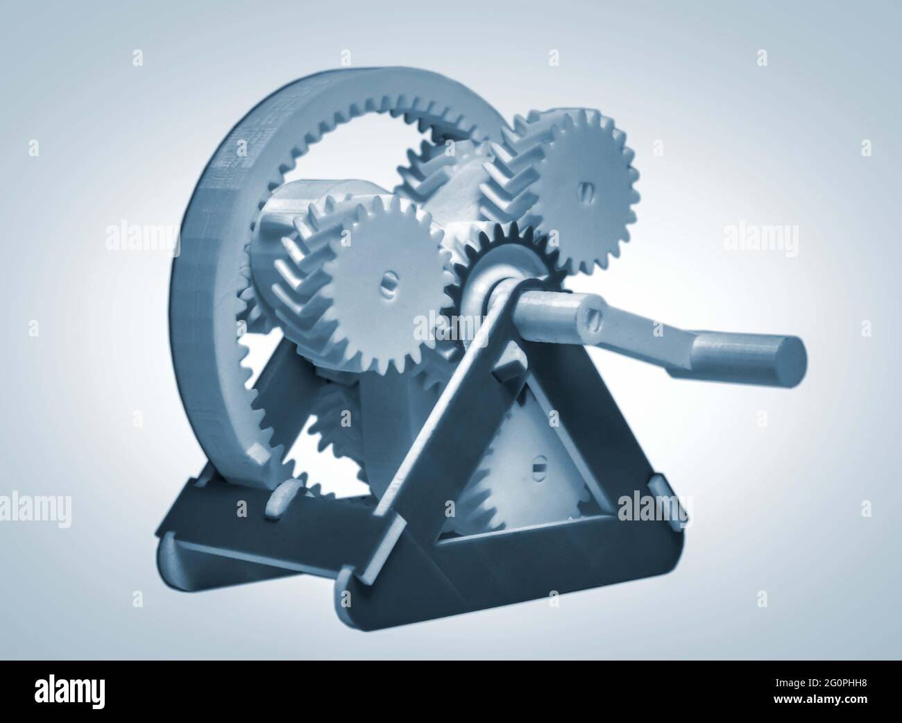 Bright colorful object printed by 3d printer. Stock Photo