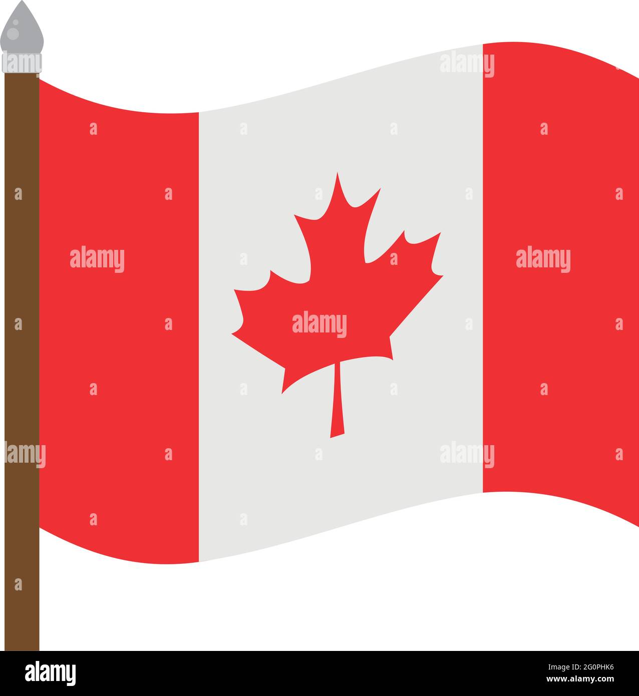 canada flag on pole design Stock Vector Image & Art - Alamy